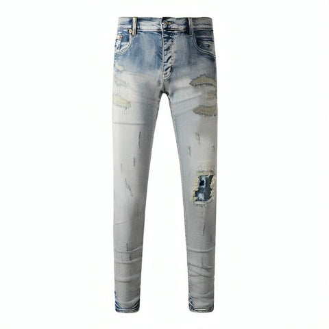 The Thornhill Distressed Biker Jeans WellMan Studios 28 