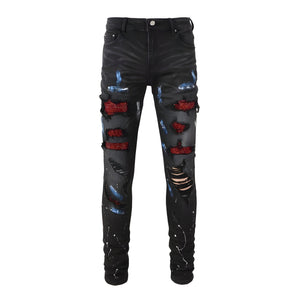 The Blackthorn Distressed Biker Jeans WellMan Studios 28 