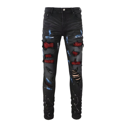 The Blackthorn Distressed Biker Jeans WellMan Studios 28 