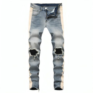 The Rally Distressed Biker Jeans - Multiple Colors Well Worn Blue 28 