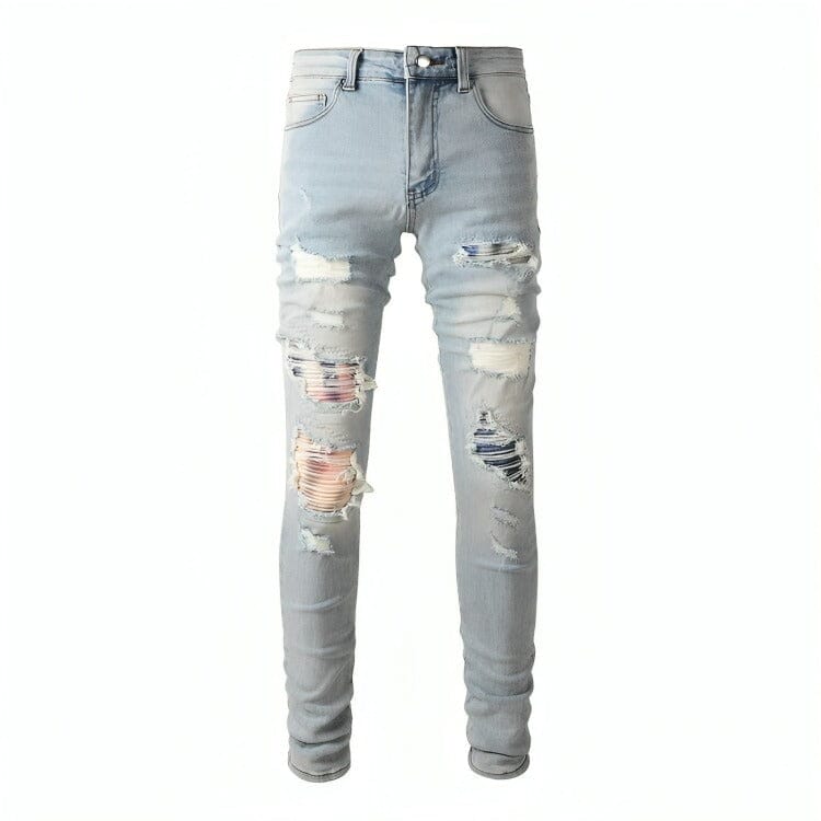 The Lexington Distressed Biker Jeans WellMan Studios 28 