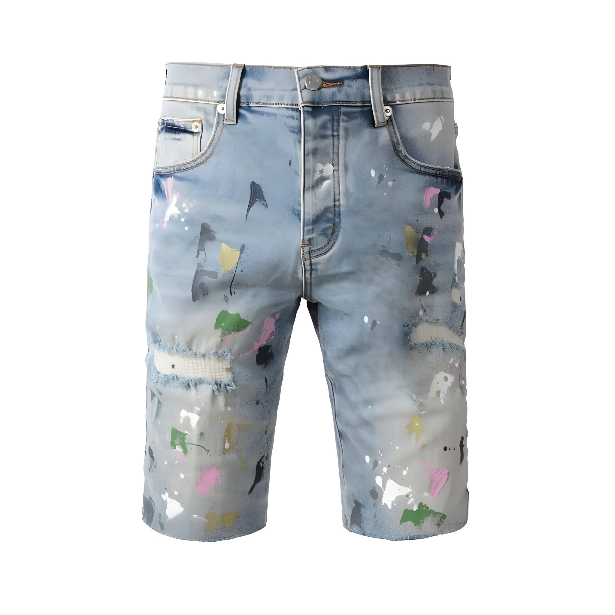 The Aurelian Distressed Denim Shorts WellMan Studios 28 