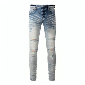 The Magnus Distressed Biker Jeans WellMan Studios 28 