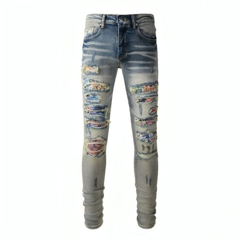 The Denison Distressed Biker Jeans WellMan Studios 28 