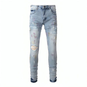 The Rivington Distressed Biker Jeans WellMan Studios 28 