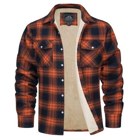 The Dakota Winter Flannel - Multiple Colors 0 WM Studios Orange S 