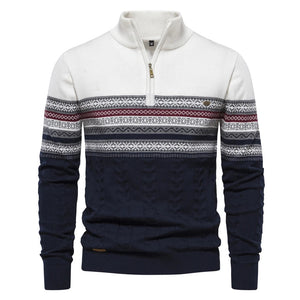 The Thalric Zip Pullover Sweater WellMan Studios White S 