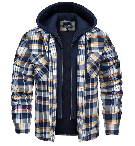 The Griffin Hooded Winter Flannel - Multiple Colors 0 WM Studios Yellow S 