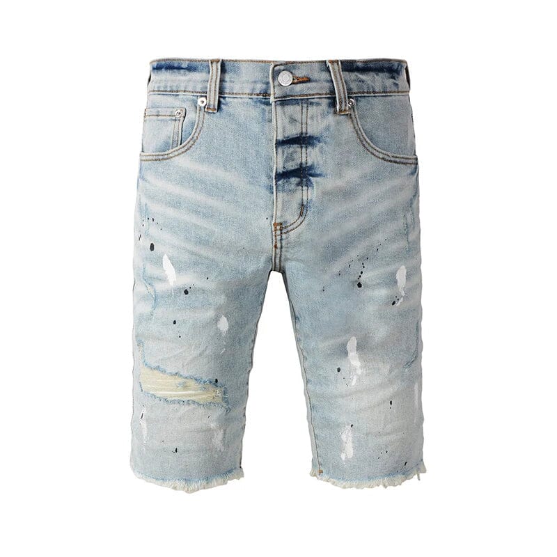 The Maddox Distressed Denim Shorts WellMan Studios 28 