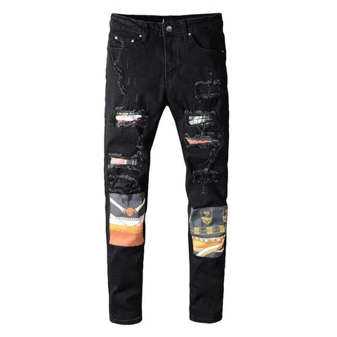 The Horizon Distressed Biker Jeans Well Worn 32 